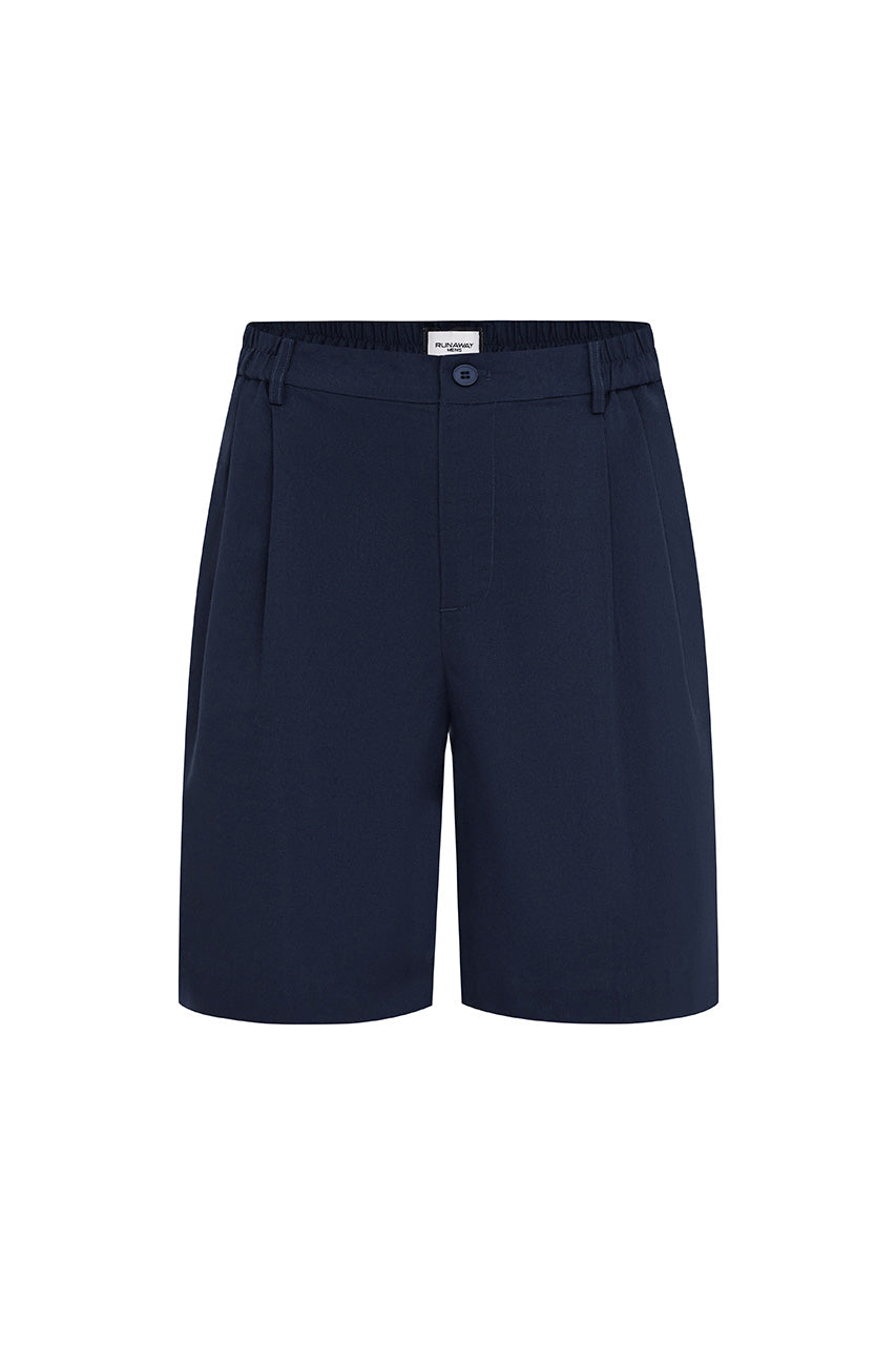 BASILE TAILORED SHORTS - NAVY - BASILETAILOREDSHORTS-NAVY