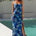 BELINA SIDE SLIT MAXI SKIRT - ELIANA BLUE