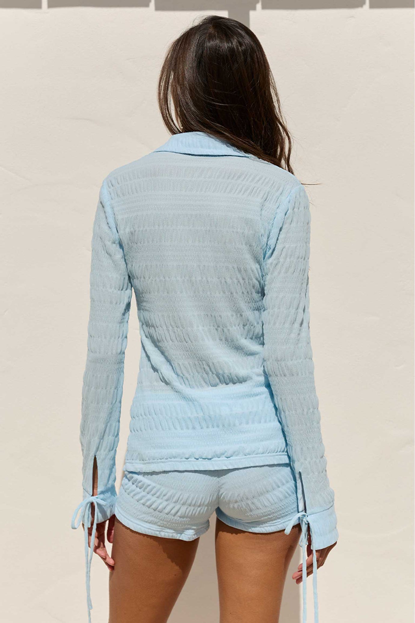 BENILDA COLLARED SHIRT - BLUE