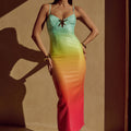 BENITO MIDI DRESS - MULTI
