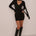 BIANCA SLEEVED MINI DRESS - BLACK