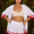 BILLIE SHORT - WHITE/RED
