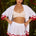 BILLIE SHORT - WHITE/RED