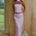 BLAINE LOW WAIST MAXI SKIRT - MUSK/CHOC POLKA