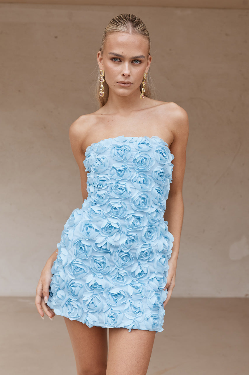 BLOOM MINI DRESS - BLUE XXL - BLOSSOMMINIDRESSBLUE_1