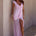BLYTHE V-NECK FRILL MAXI DRESS - MUSK