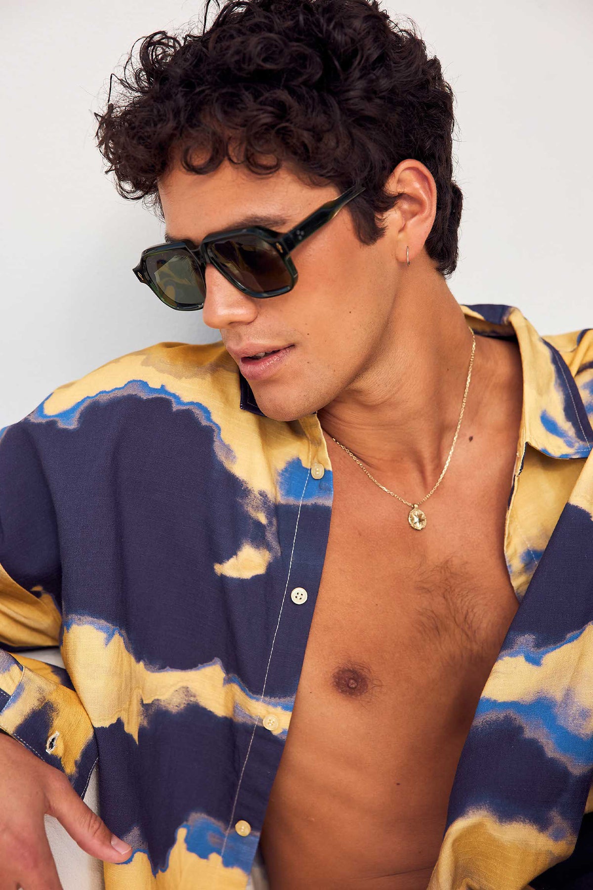 BOJAN LONG SLEEVE SHIRT - BOJAN YELLOW/NAVY - BOJANLONGSLEEVESHIRT-BOJANYELLOWNAVY-1