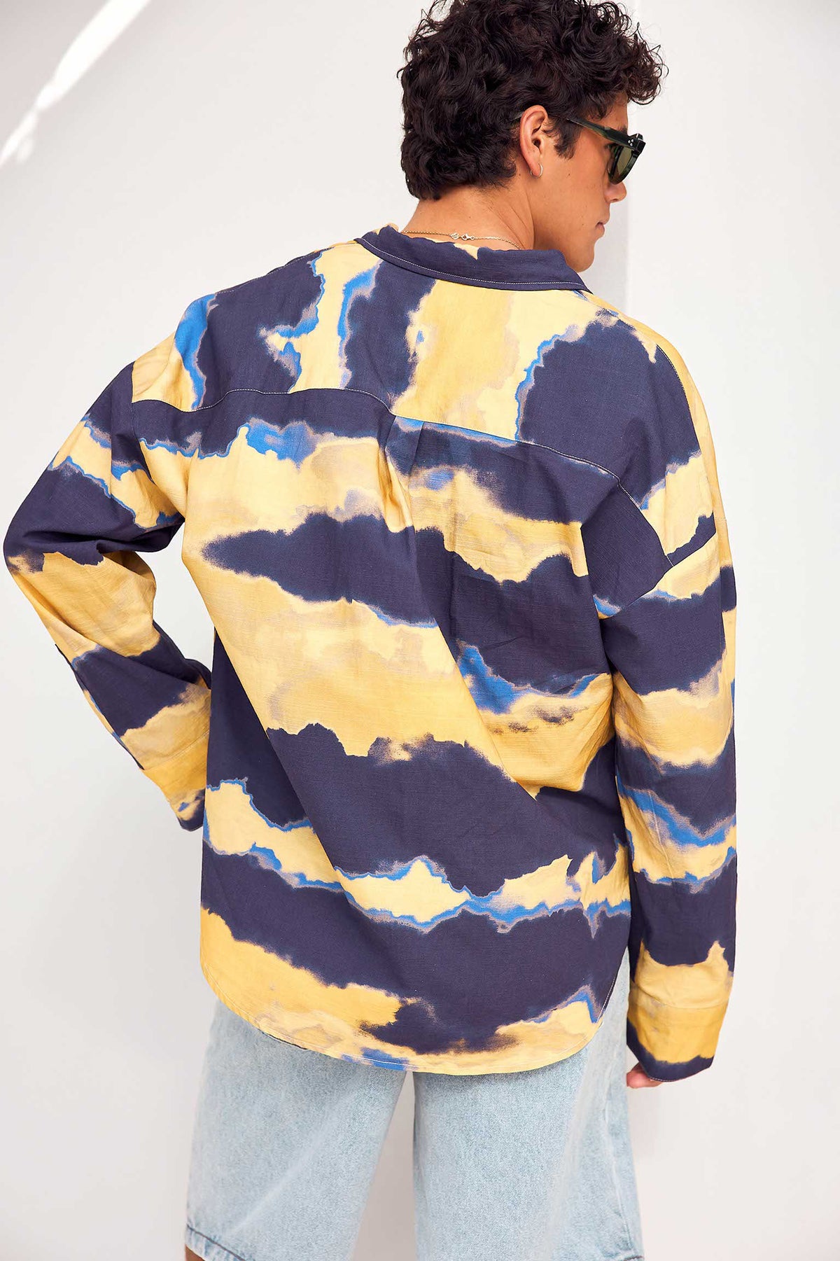 BOJAN LONG SLEEVE SHIRT - BOJAN YELLOW/NAVY - BOJANLONGSLEEVESHIRT-BOJANYELLOWNAVY-4