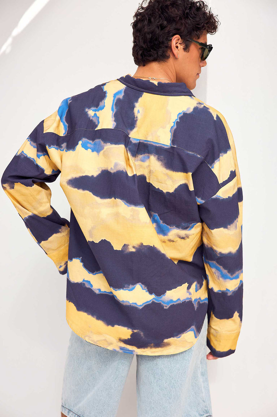 BOJAN LONG SLEEVE SHIRT - BOJAN YELLOW/NAVY - BOJANLONGSLEEVESHIRT-BOJANYELLOWNAVY-4