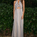 BREIZY HALTER MAXI DRESS - ESTELLA WHITE