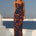 BRIGETTE COWL CROSS BACK MAXI DRESS - VALINA ORANGE
