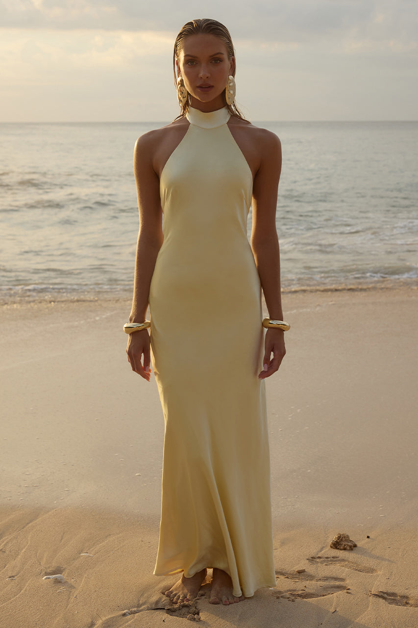 BRIGITTE MAXI DRESS - LEMON XXL - BRIGITTE-MAXI-DRESS---LEMON
