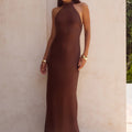 BRIGITTE MAXI DRESS - CHOCOLATE