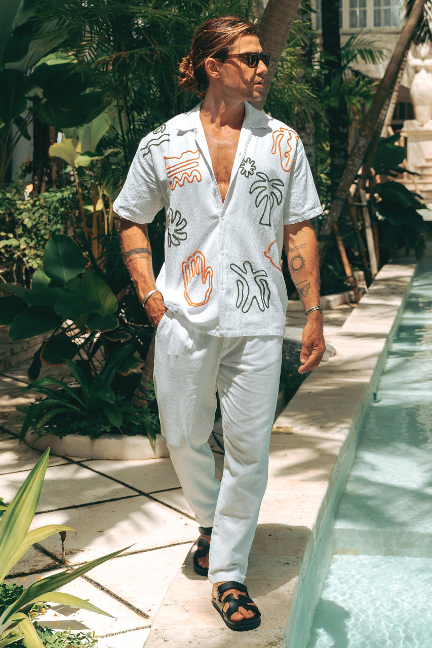 BRODIE SHORT SLEEVE SHIRT - WHITE