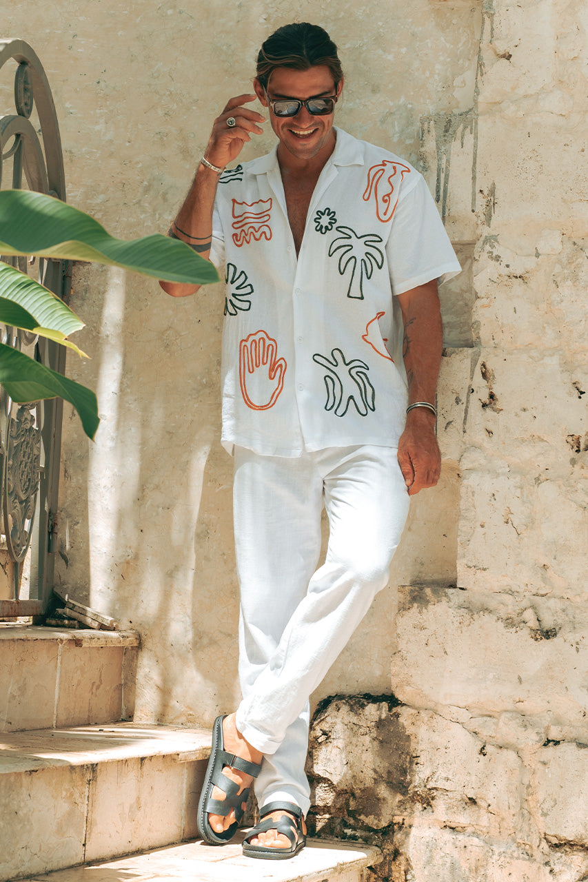 BRODIE SHORT SLEEVE SHIRT - WHITE - BRODIESHORTSLEEVESHIRT-2