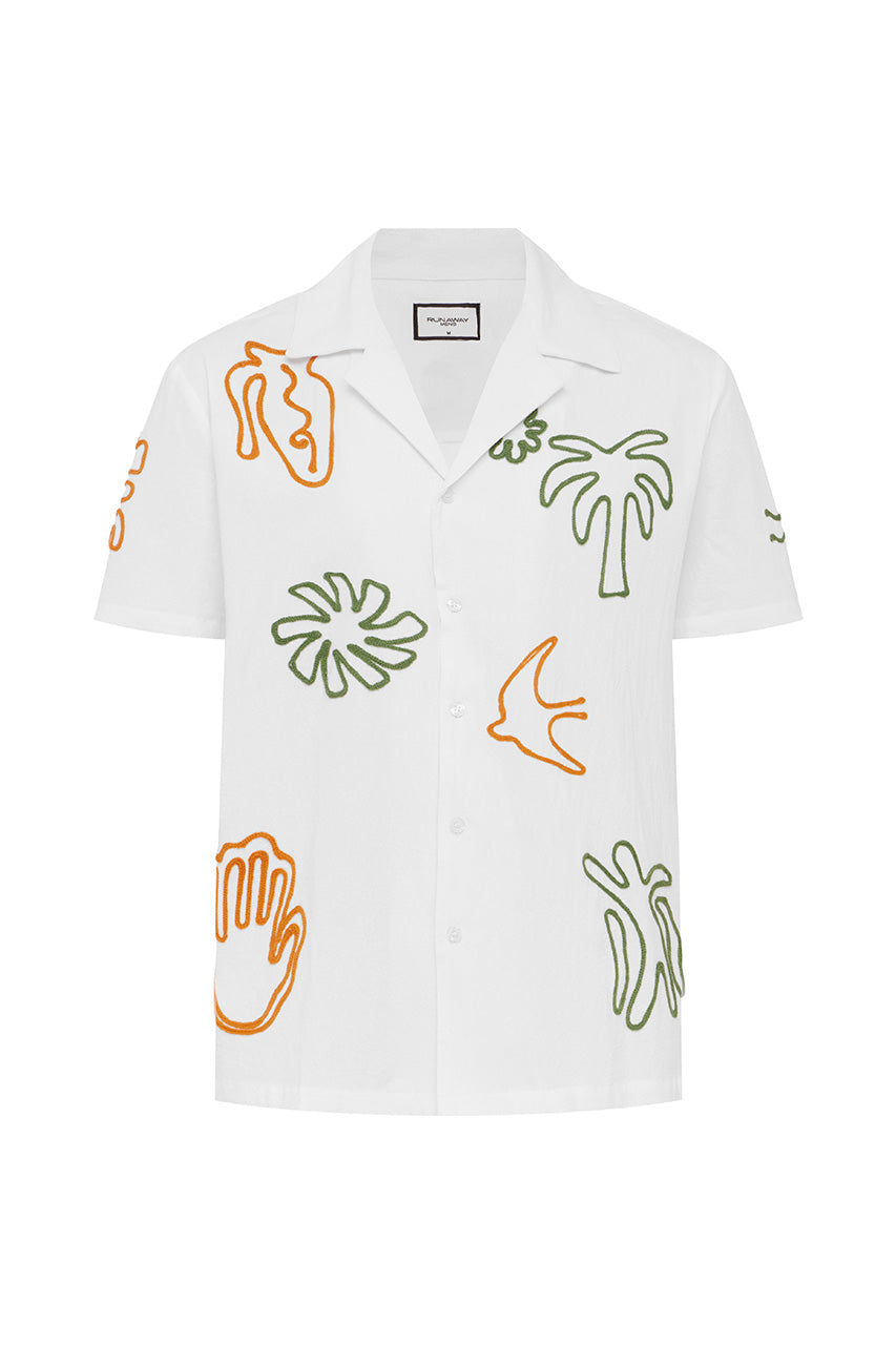 BRODIE SHORT SLEEVE SHIRT - WHITE - BRODIESHORTSLEEVESHIRT-WHITE