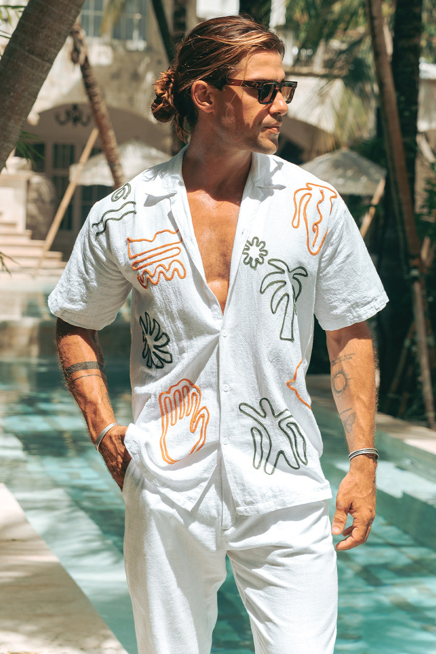 BRODIE SHORT SLEEVE SHIRT - WHITE