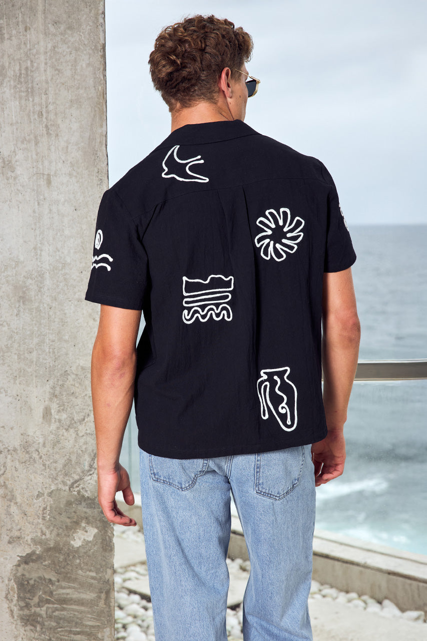 BRODIE SHORT SLEEVE SHIRT - BLACK - BRODIE_SHORT_SLEEVE_SHIRT_BLACK-1