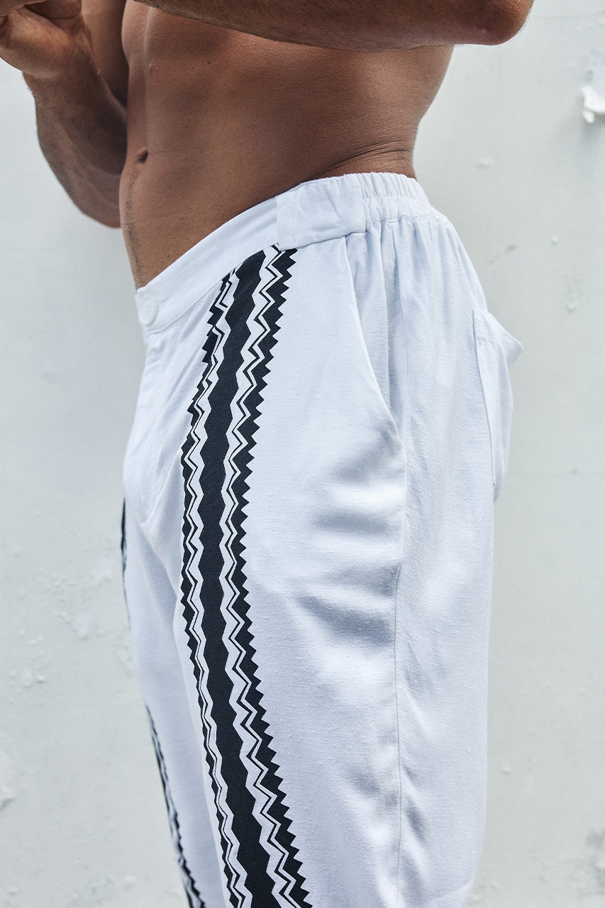 BROOKS PANT - WHITE/BLACK - BROOKSPANT-WHITEBLACK-6