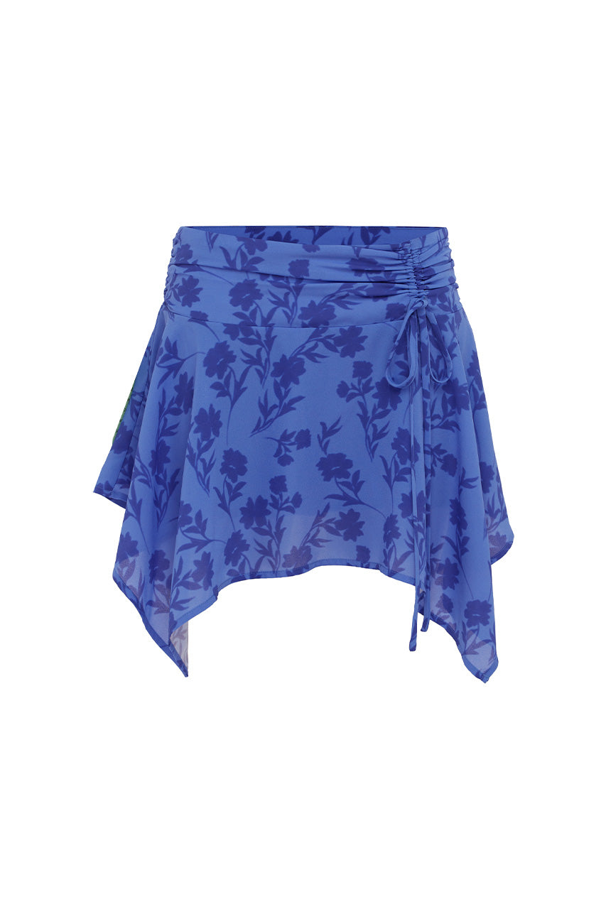 CAIDA HANDKERCHIEF MINI SKIRT - ALMINA BLUE - CAIDAHANDKERCHIEFMINISKIRT-ALMINABLUE