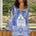 CALEDEIRA LONG SLEEVE MINI DRESS - JOANNA BLUE