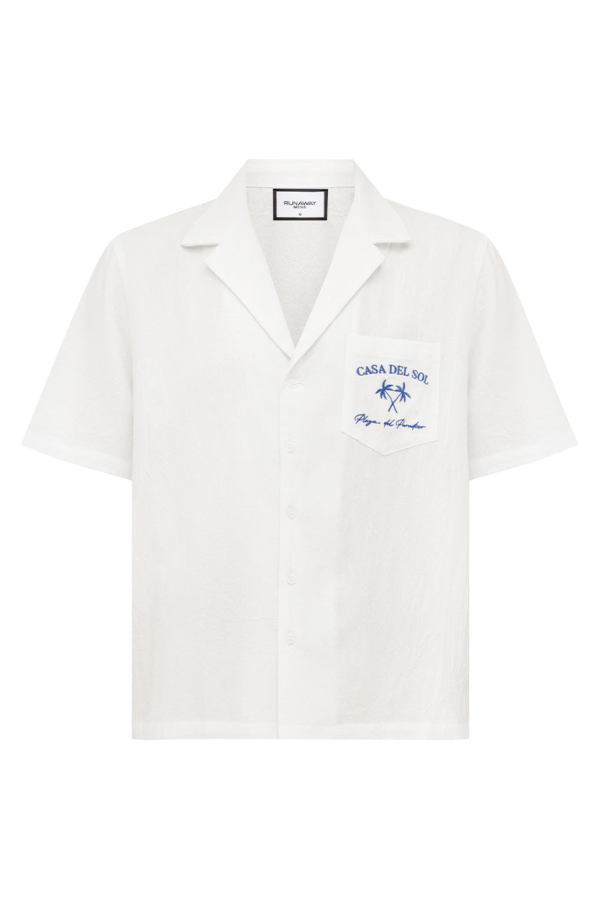 CALLUM SHORT SLEEVE SHIRT - WHITE - CALLUMSHORTSLEEVESHIRT-WHITE-5