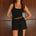 MINDI FRONT TIE SKORT - BLACK