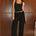 TOLANI SIDE TIE PANTS - BLACK