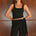 CARA SCOOP NECK TANK - BLACK