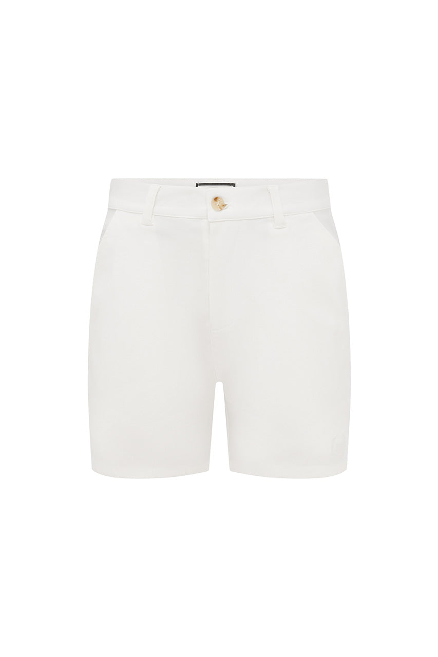 CARLOS TAILORED SHORTS - WHITE - CARLOSTAILOREDSHORTS-WHITE