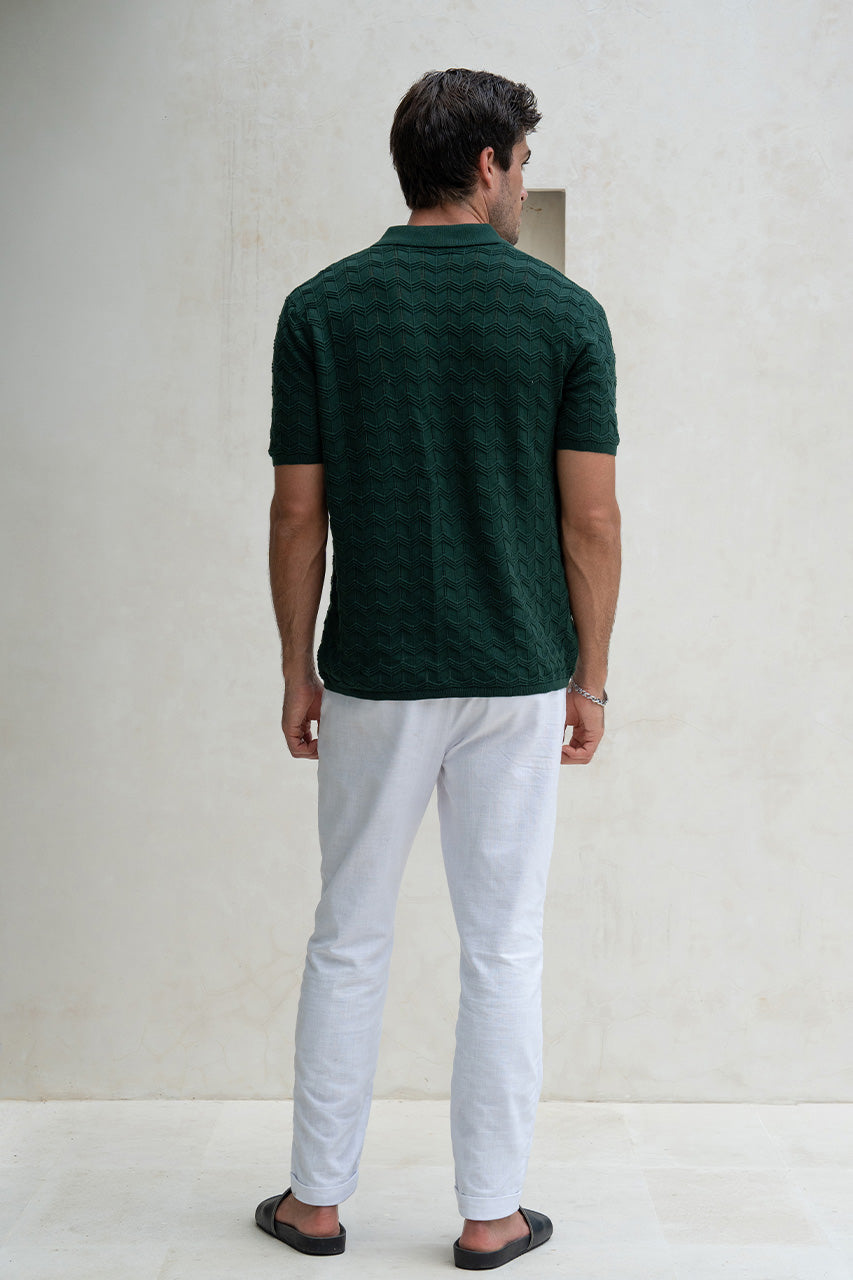 CASTRO KNIT TOP - FOREST