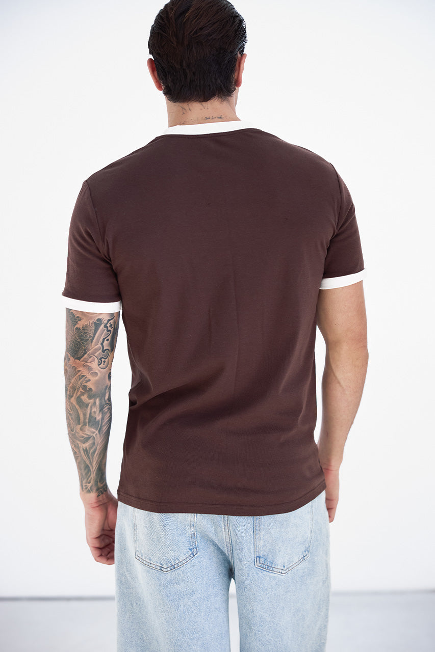 CAYDEN FITTED T-SHIRT - CHOCOLATE - CAYDENFITTEDT-SHIRT-CHOC-3