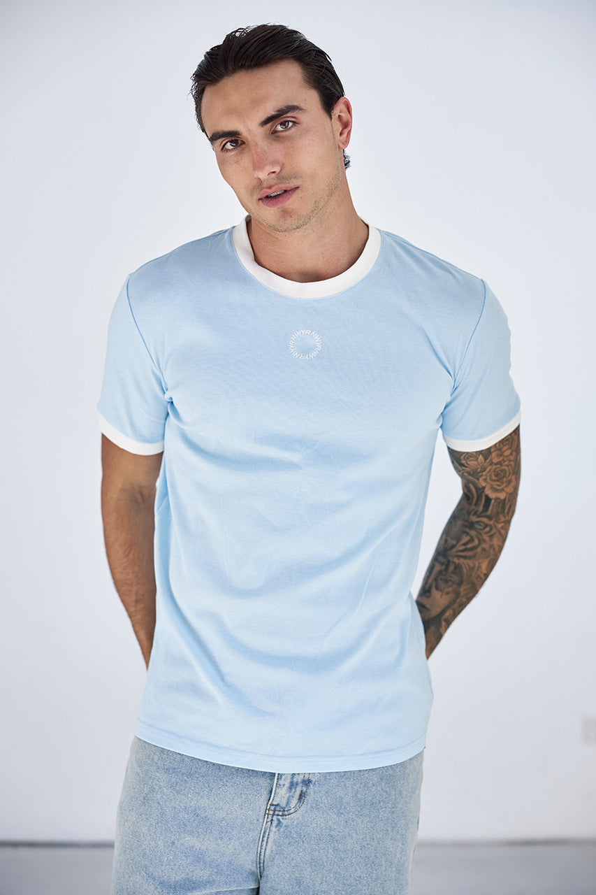 CAYDEN FITTED T-SHIRT - SKY BLUE