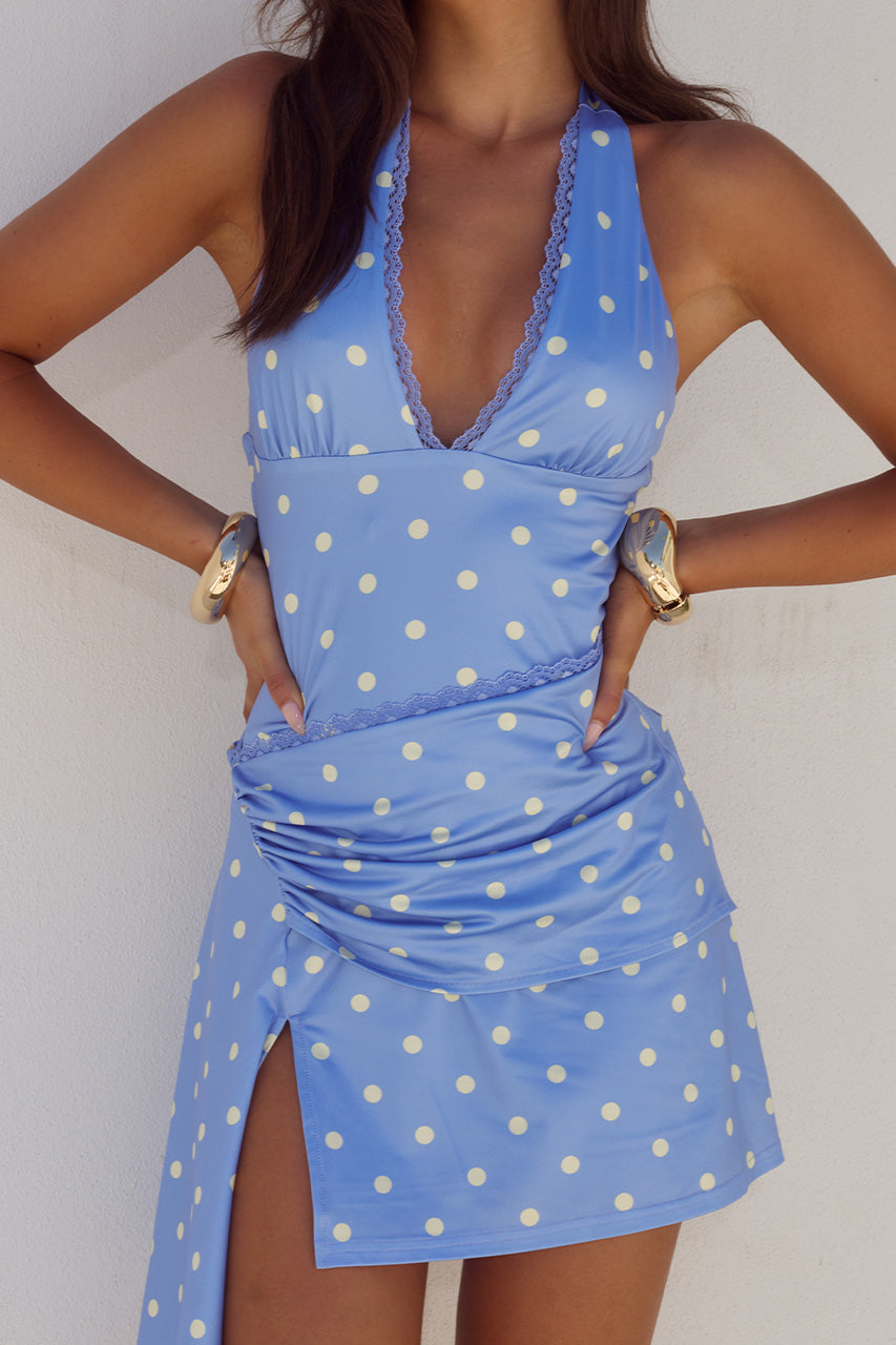 CELYSE HALTER MINI DRESS - PERIWINKLE/LEMON POLKA - CELYSEHALTERMINIDRESS-PERIWINKLELEMONPOLKA-3