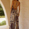 CHANTELLE HALTER MAXI DRESS - HAVANNA BLACK