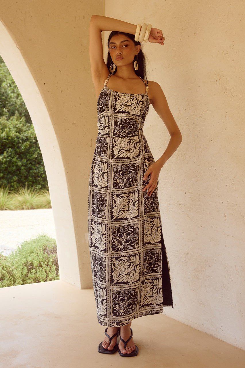 CHANTELLE MIDI DRESS - HAVANNA BLACK - CHANTELLEMIDIDRESSHAVANNABLACK_1