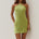 CHARA LOW CROSS BACK MINI DRESS - OLIVE