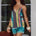 CHENA DEEP-V FLOWY HALTER TOP - ESTELLA MULTI