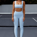 LOU HIGH WAISTED LEGGINGS - ICE BLUE