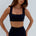 CHLOE SQUARE NECK CROP TOP - BLACK