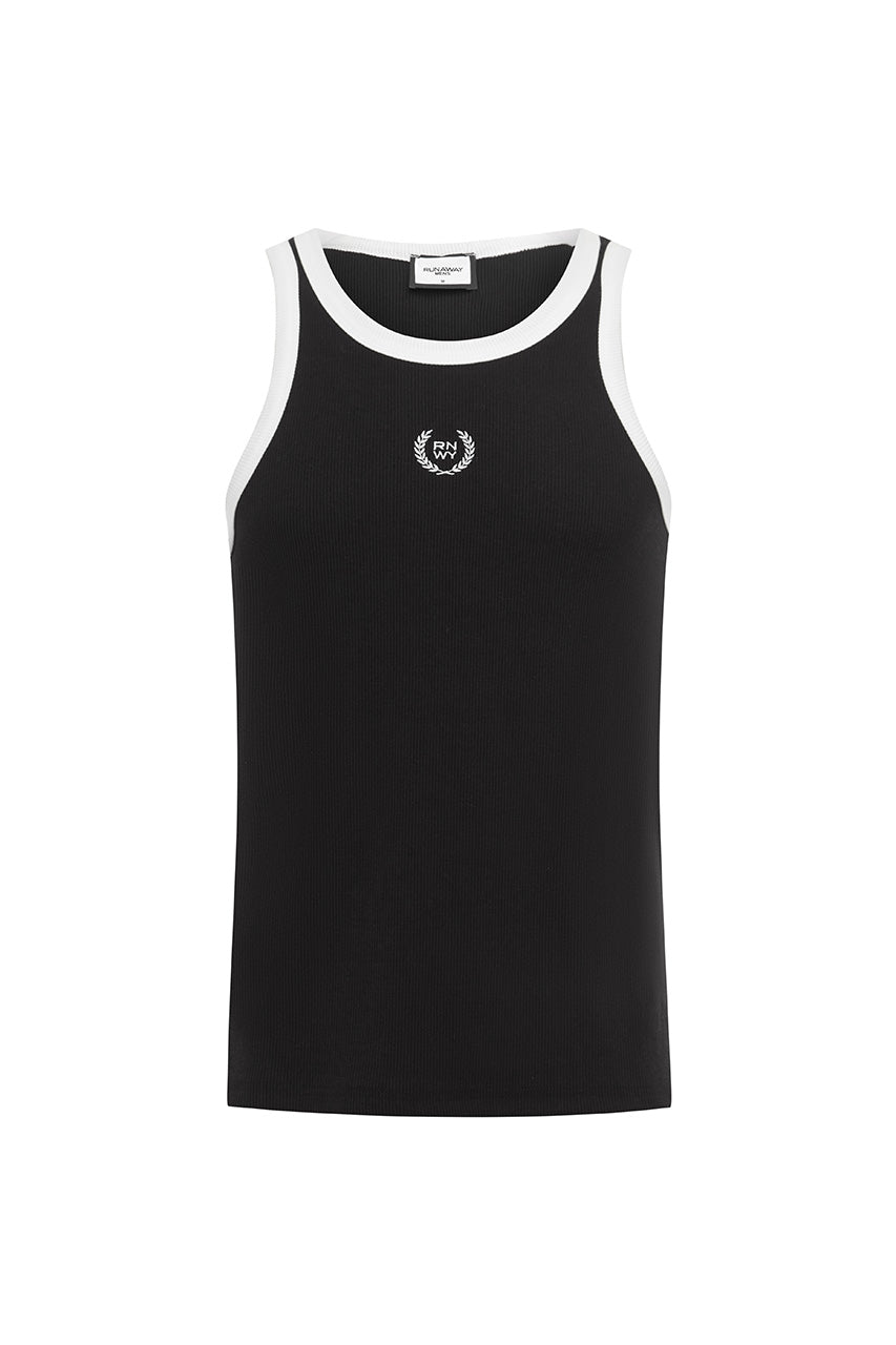 CHRIS RIBBED TANK - BLACK/OFF WHITE - CHRISRIBBEDTANK-BLACK_OFFWHITE-3