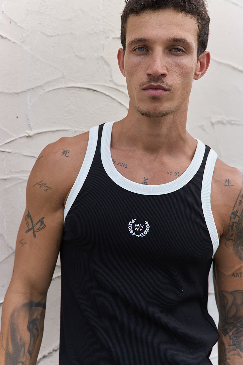 CHRIS RIBBED TANK - BLACK/OFF WHITE - CHRISRIBBEDTANK-BLACK_OFFWHITE-6