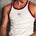 CHRIS RIBBED TANK - CREAM/WINE