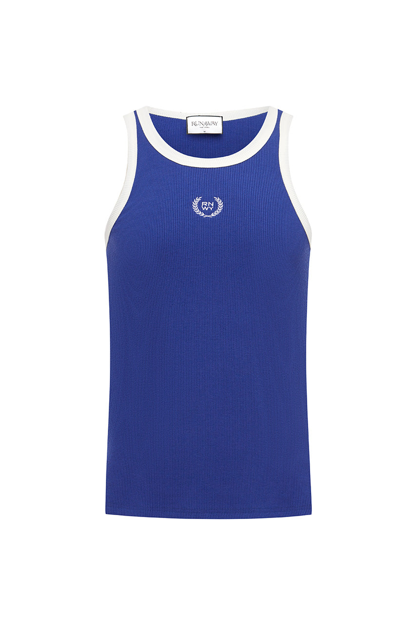 CHRIS RIBBED TANK - ROYAL BLUE/OFF WHITE - CHRISRIBBEDTANK-ROYALBLUE_OFFWHITE-4