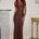 CICELY HALTER MAXI DRESS - CHOCOLATE