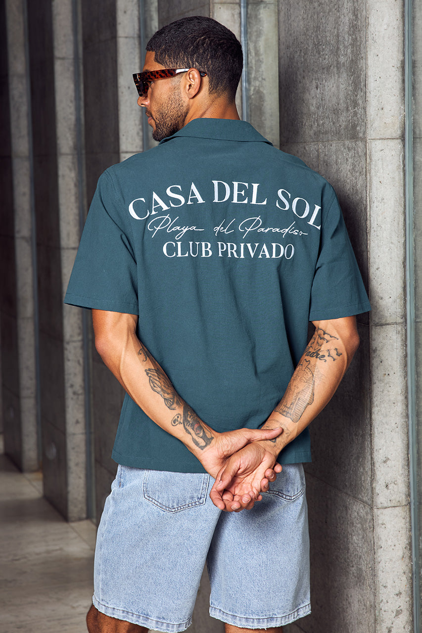 CILLIAN SHORT SLEEVE SHIRT - EMERALD - CILLIAN_SHORT_SLEEVE_SHIRT_-_EMERALD-1