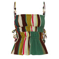 CLINTON TIE SIDE SHIRRED CAMI TOP - ESTELLA MULTI