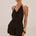 COREY BEADED HALTER COWL TOP - BLACK