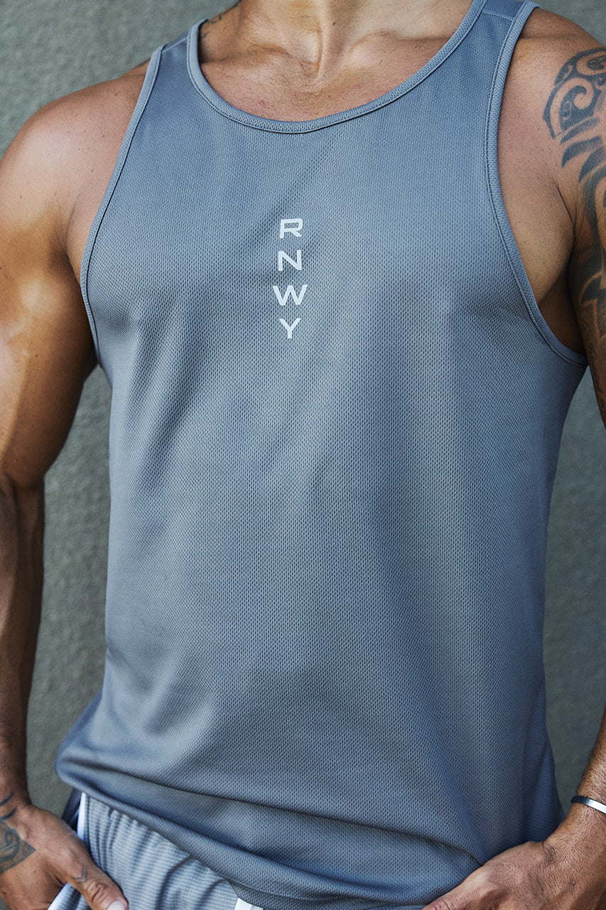 COSMO MUSCLE TANK TOP - GREY - COSMOMUSCLETANKTOP-GREYxLEODRAWSTRINGSHORTS-DARKGREY-10