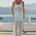 ANNIKA HALTER LACE MAXI DRESS - ICE BLUE
